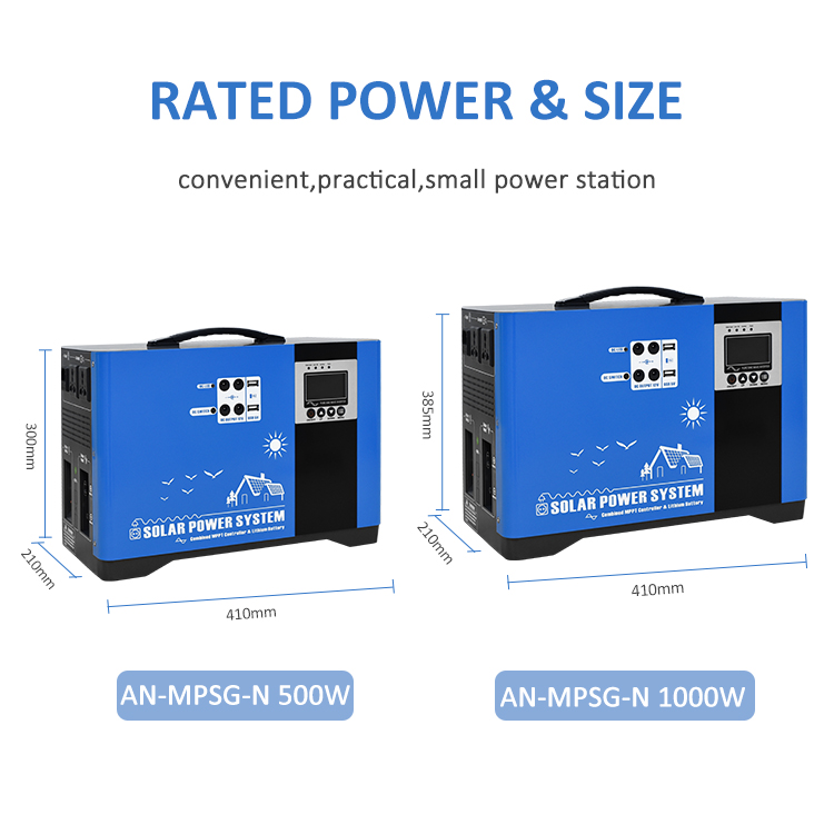 Anern solar battery generator 1kw 5000w 220v portable power